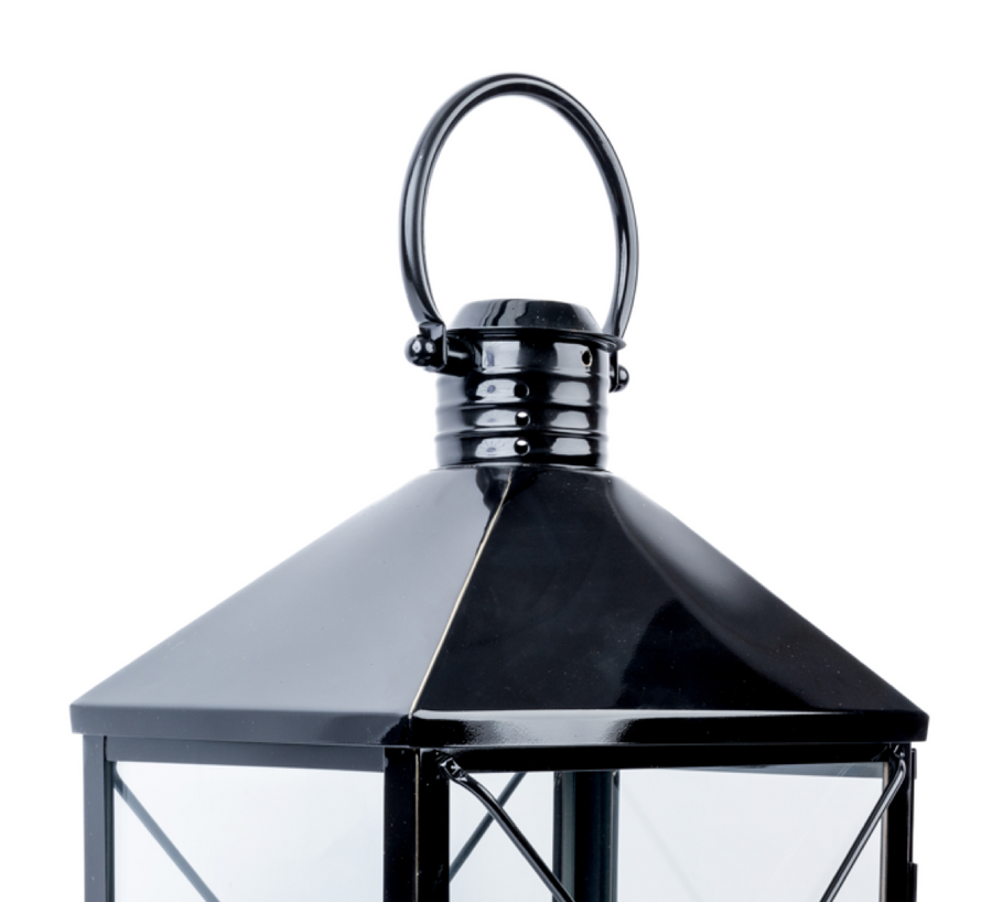 Charcoal Rectangular Lantern Antique Dark Bronze