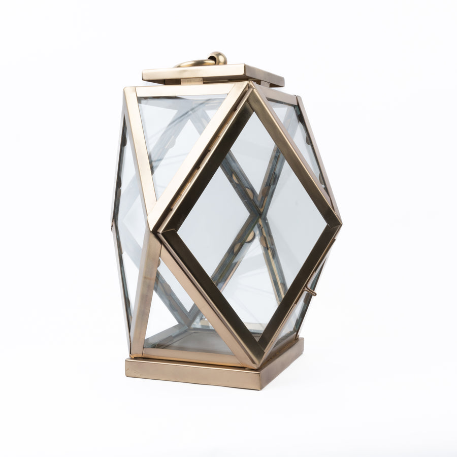 Diamante Lantern Brass Bronze