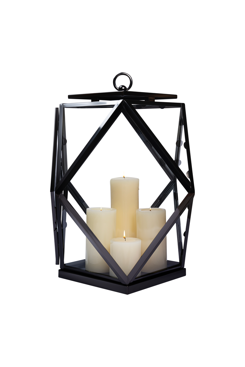 Diamante Bronze Lantern Black Nickel