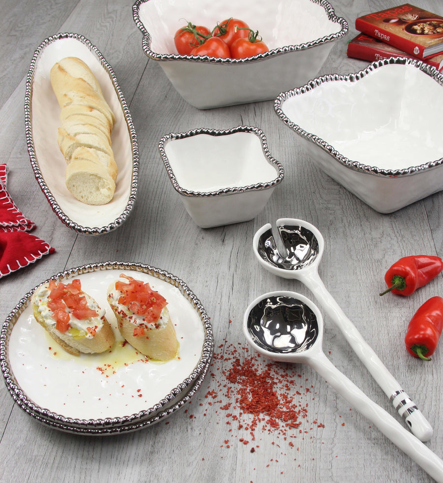 Porcelain Salad Server Set