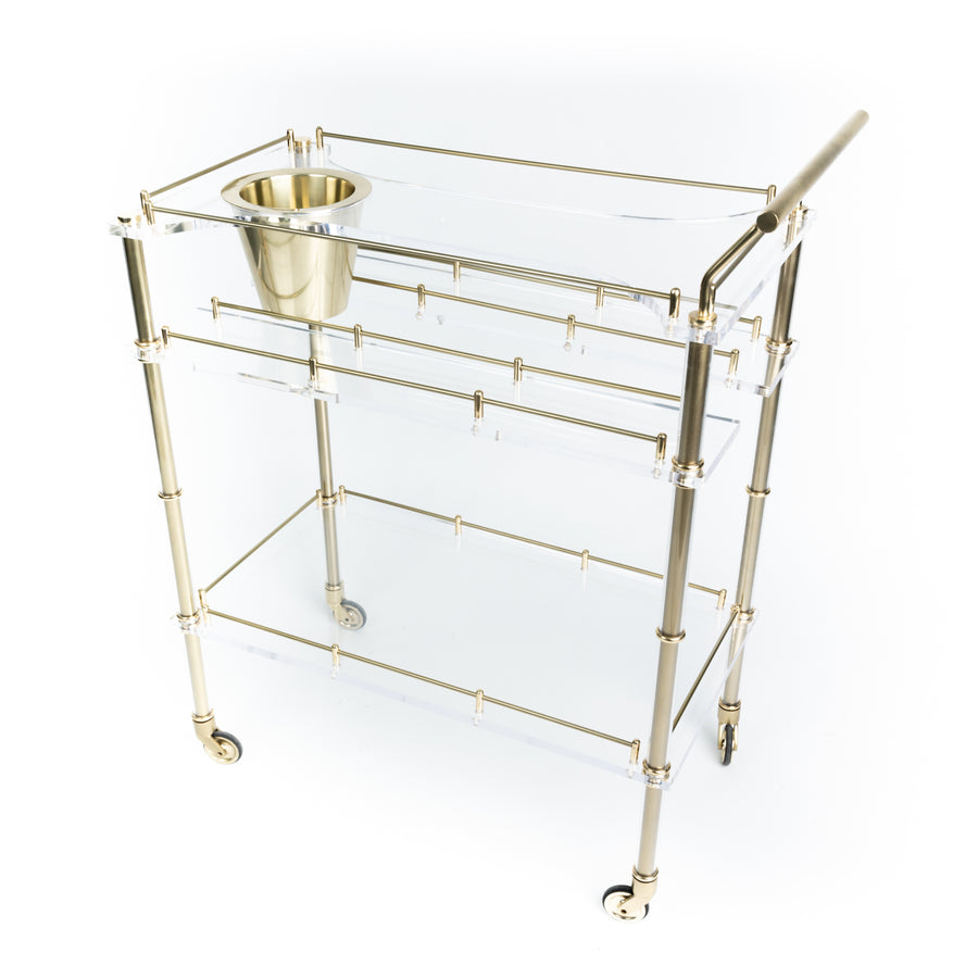 Acrylic Rectangular Bar Cart