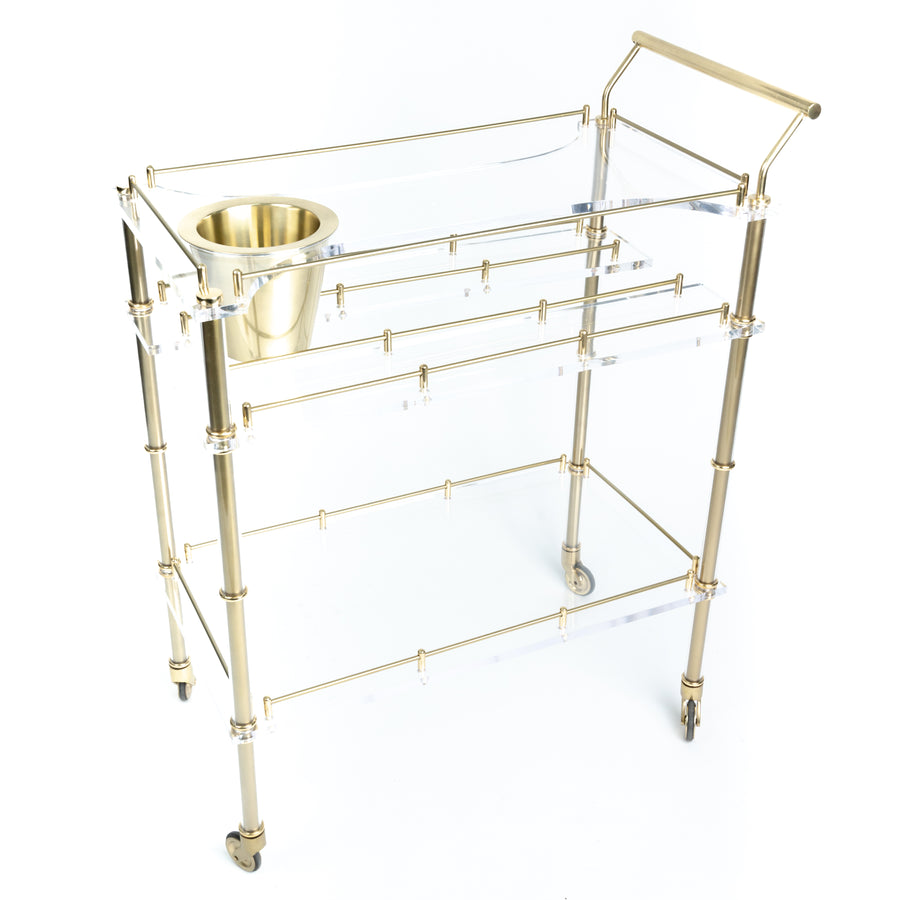 Acrylic Rectangular Bar Cart