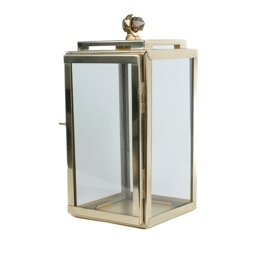 Square Lantern Antique Brass