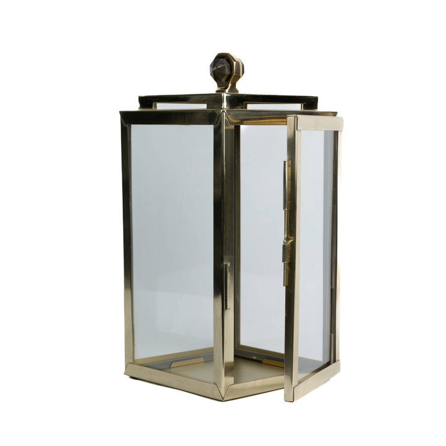 Square Lantern Antique Brass