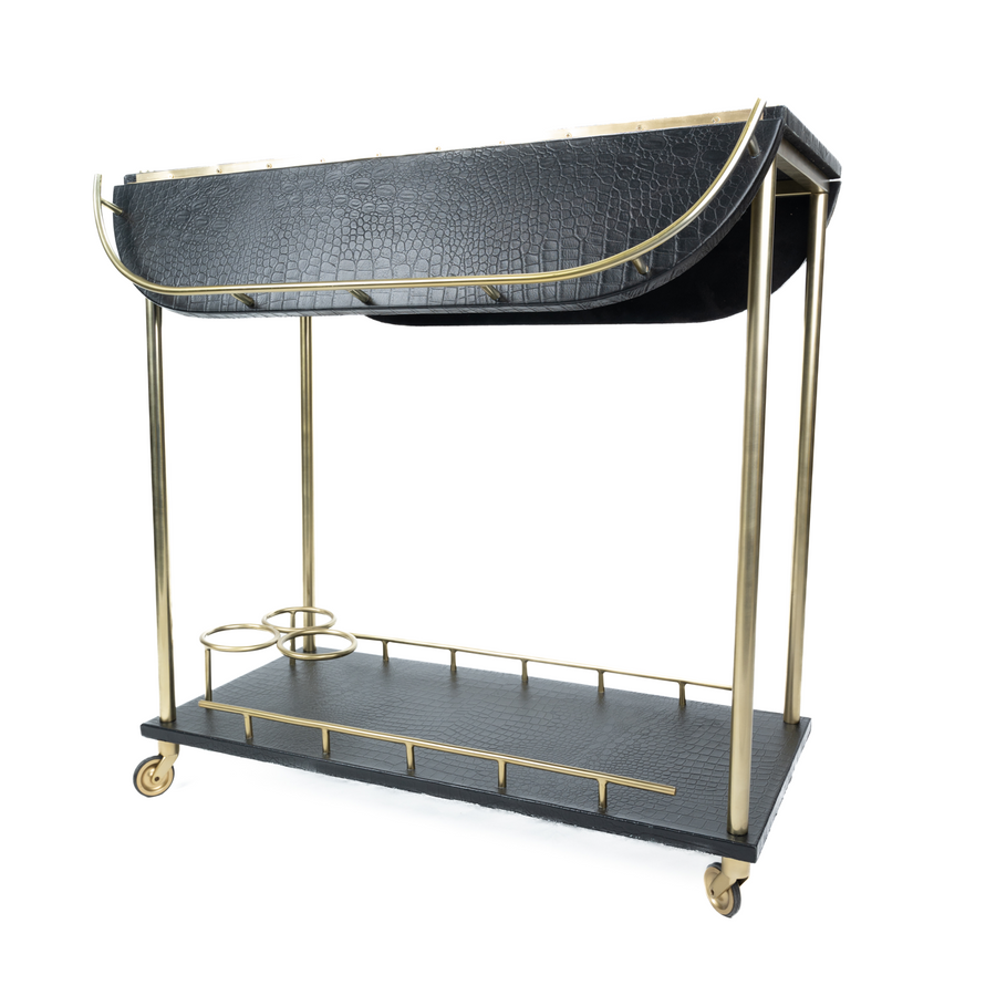 Antique Brass Bar Cart