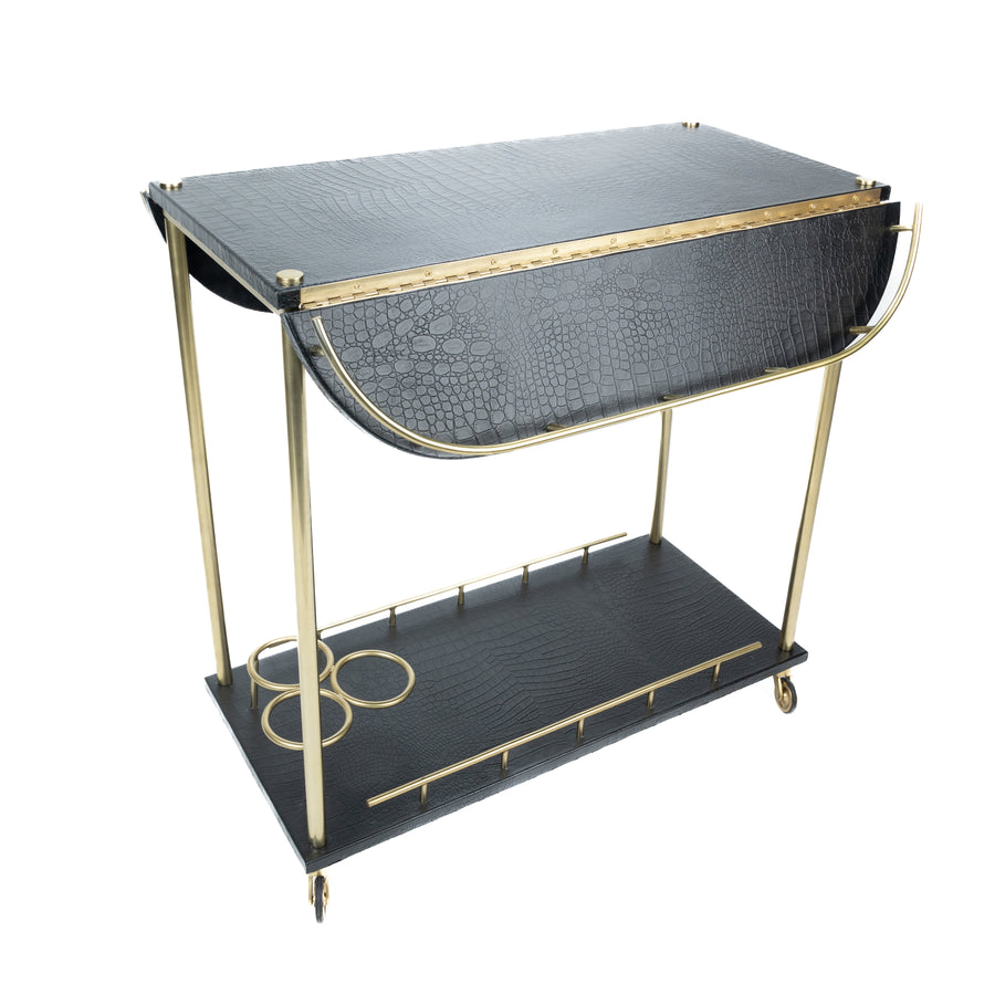 Antique Brass Bar Cart