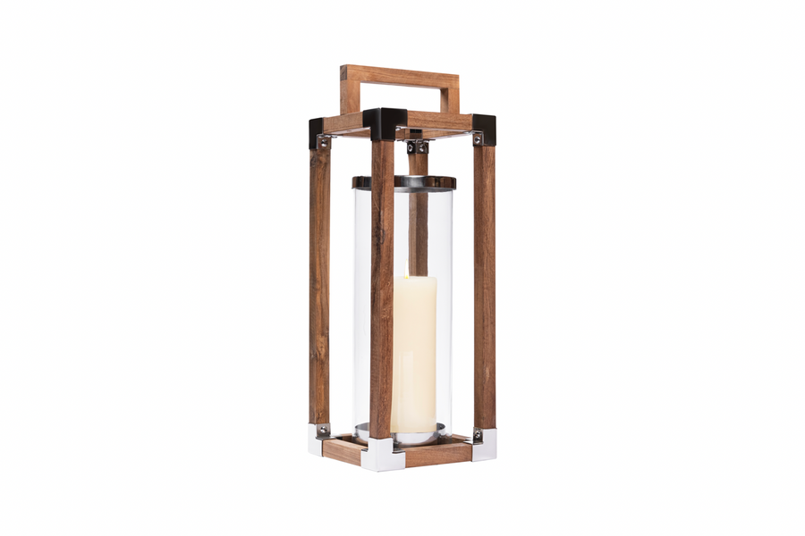 Teak Wood Square Lantern