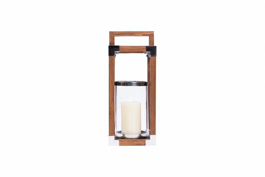 Teak Wood Square Lantern