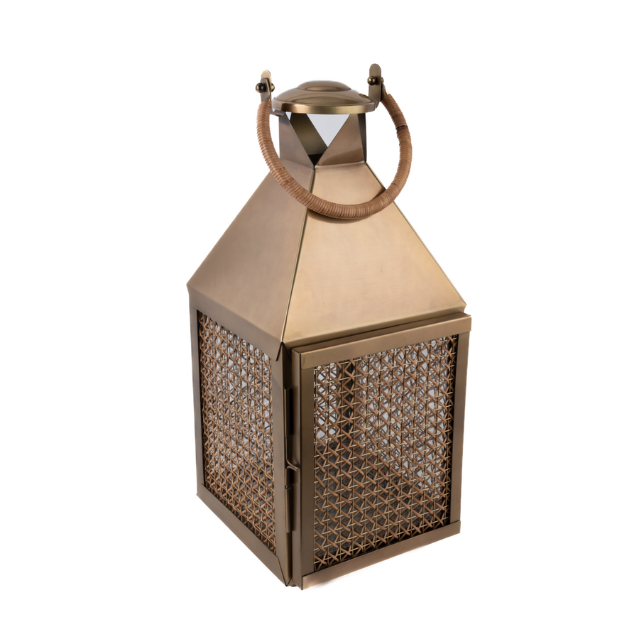 Cane Lantern Burnished Brass