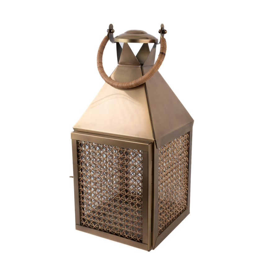 Cane Lantern Burnished Brass