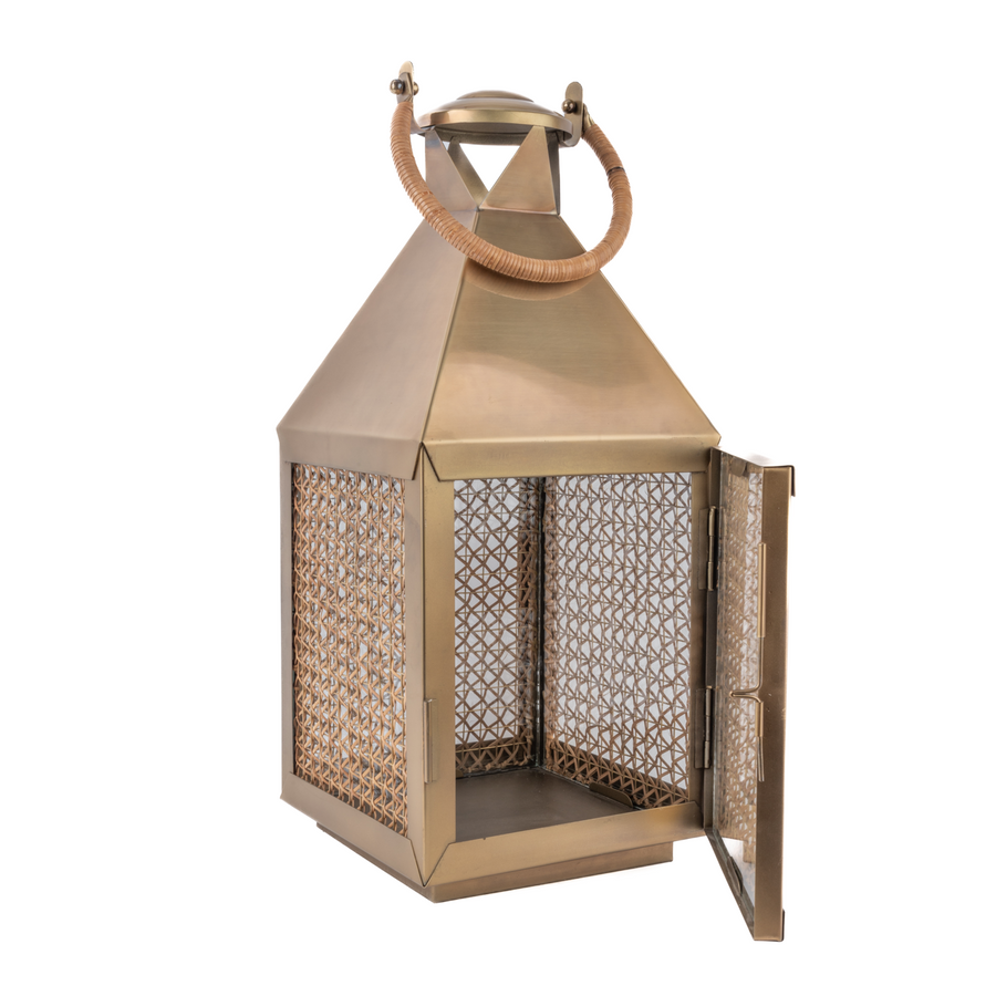 Cane Lantern Burnished Brass