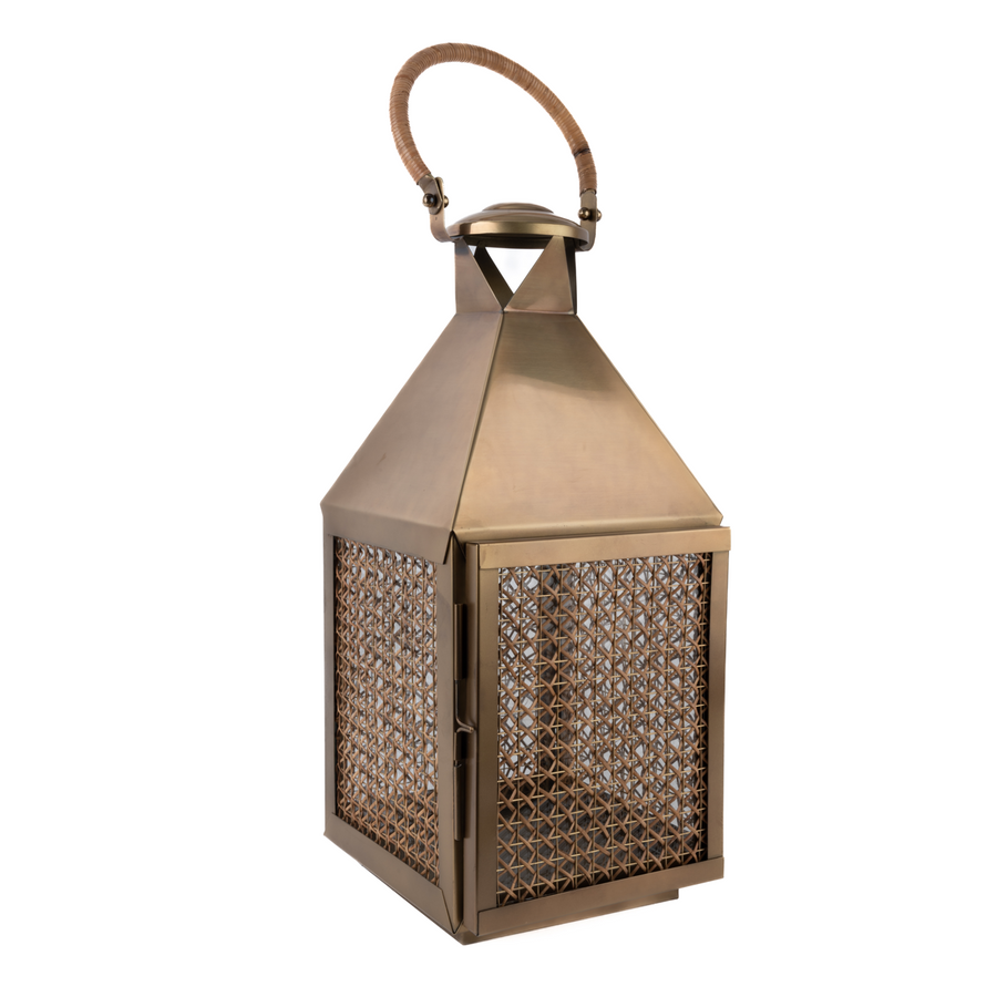 Cane Lantern Burnished Brass