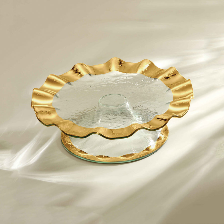 Ruffle Pedestal Cake Plate