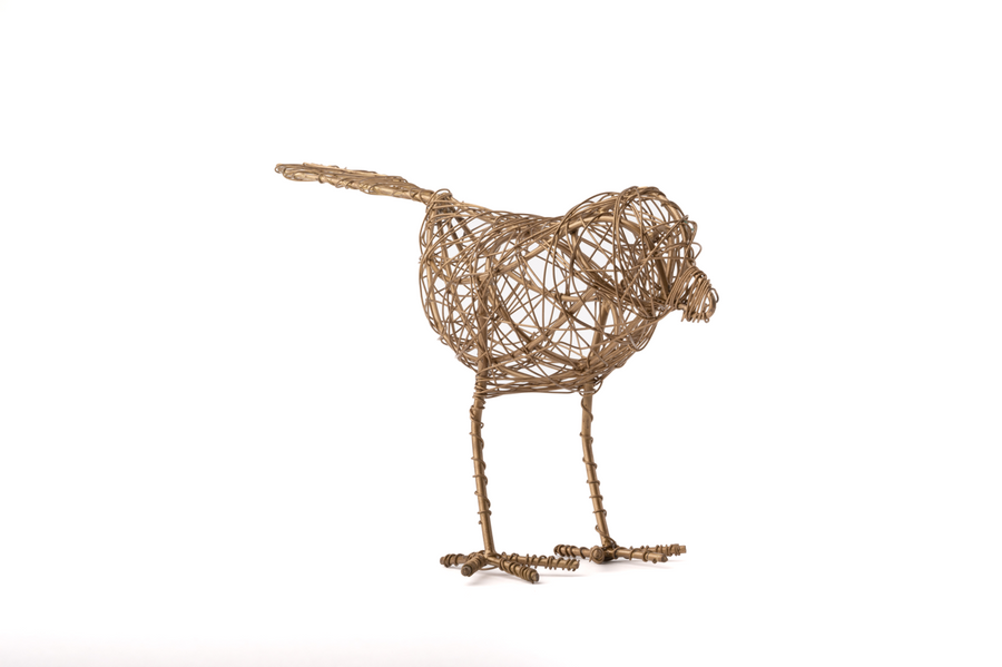 Bronze Wire Bird Decor