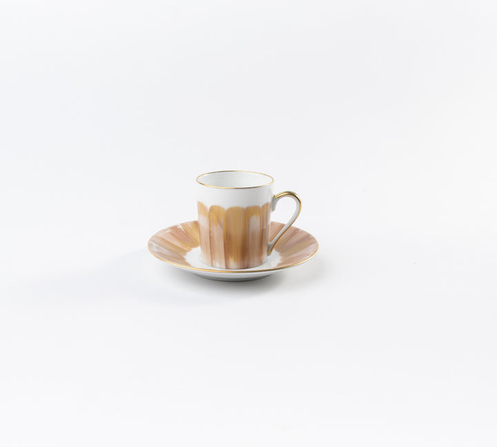 Panache Gold Straight Coffee Cup & Saucer (Set of 6)