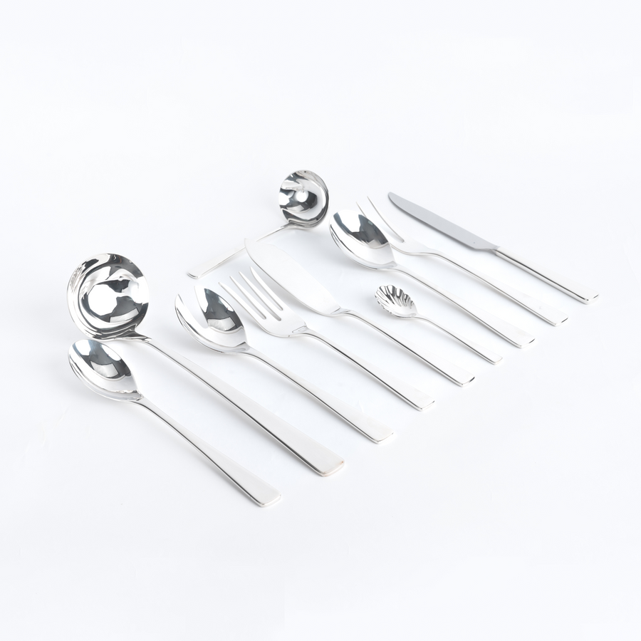 New Silhouette 130-piece Silver Cutlery Set