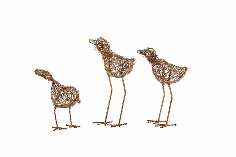 Bronze Wire Bird Decor (Long)