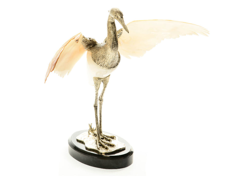 Silver-Plated Heron