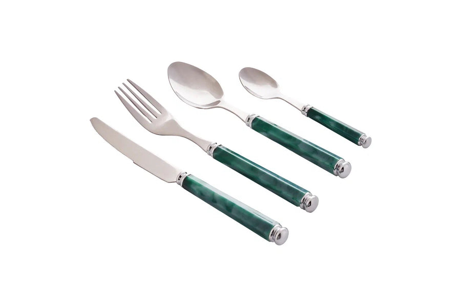 Green Cutlery Set (24 pieces)