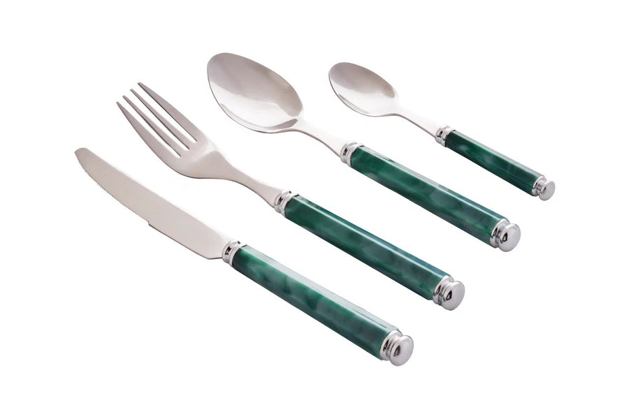 Green Cutlery Set (24 pieces)