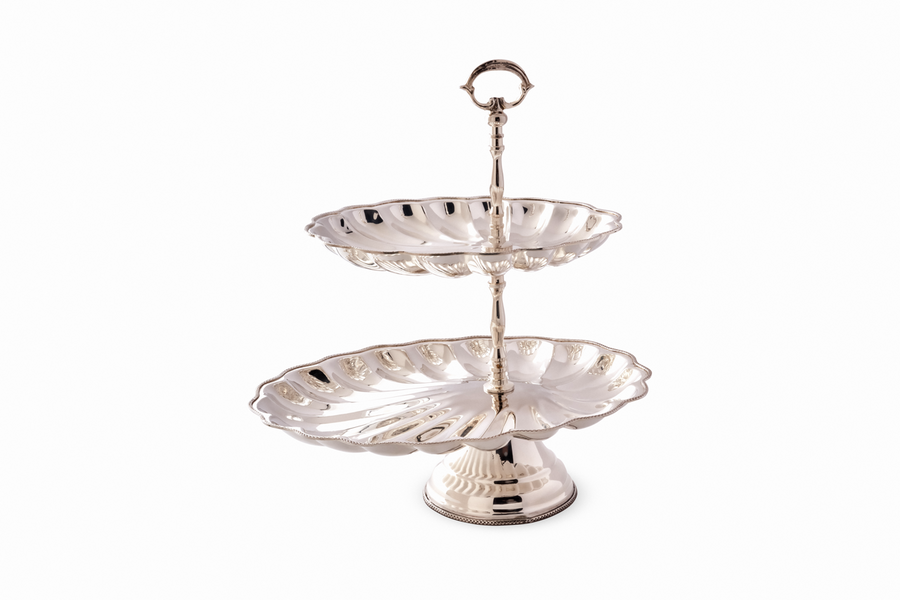 Two-Tier Scalloped Tray