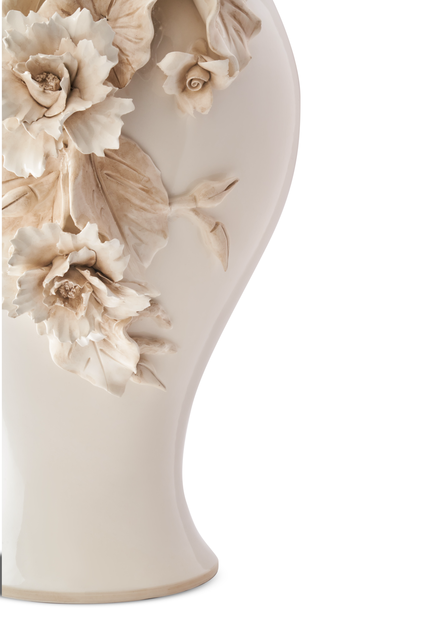 Dove Grey Flowers Vase